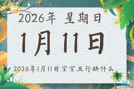 2026年1月11日出生的宝宝五行缺什么 2026年1月11日出生的宝宝五行缺什么