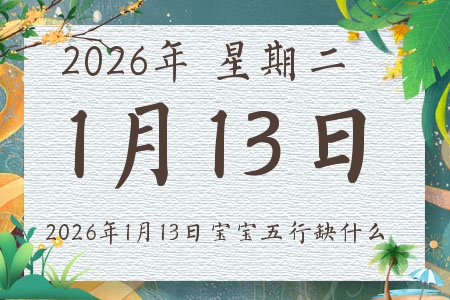 2026年1月13日出生的宝宝五行缺什么 2026年1月13日出生的宝宝五行缺什么